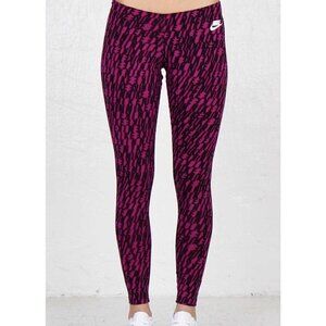 Nike Leg-A-See Magenta and Black Leggings - Size Extra Small